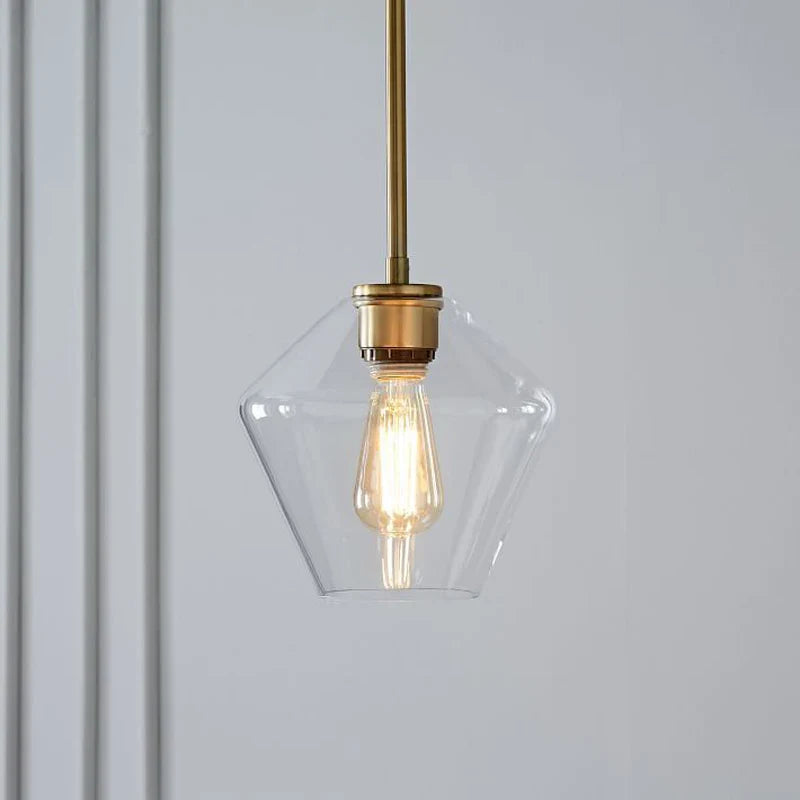 Axyaa Nordic Modern Glass Pendant Light for Kitchen, Living Room, Bedroom, Loft LED E26 E27
