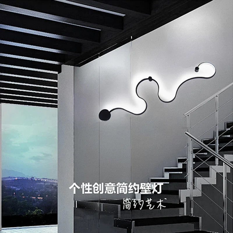 Axyaa Wave Acrylic LED Chandelier Dimmable Home Lighting for Living/Dining Room