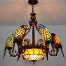Axyaa Glass Parrot Pendant Chandelier for Luxury Spaces