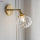 Axyaa Nordic Glass Ball Wall Light Copper Modern Sconce LED Wandlamp Home Lighting