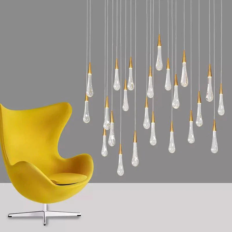 Axyaa Villa Staircase Pendant Lights, Long Cable Hanging Lamps for Restaurant and Bars