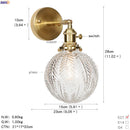 Axyaa Vintage Copper Wall Lamp Star Glass LED Wall Lights Fixtures