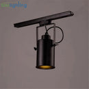 Axyaa Vintage Black 5W LED Track Light, Industrial Loft Rail Spot Lamp