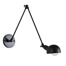 Axyaa Vintage Industrial Wall Sconce with Adjustable Long Arm - LED Light Option