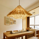 Rattan Bird's Nest Pendant Light | Hand-Woven Hanging Lamp Fixture for Restaurant & Bedroom - Axyaa