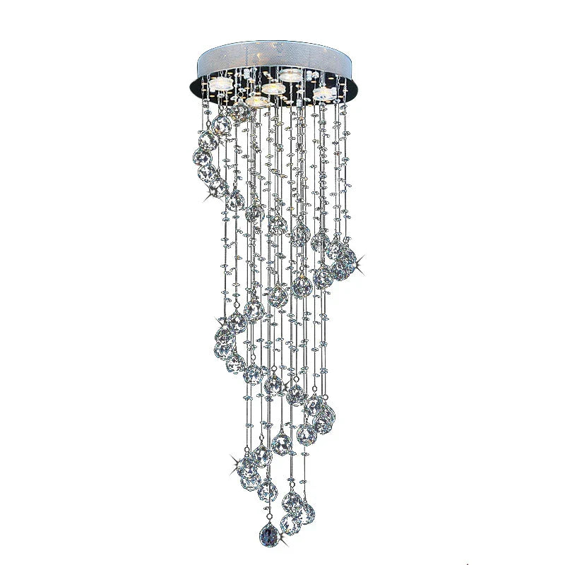 Axyaa Spiral Crystal Chandelier for Home & Hotel Ceiling Lighting