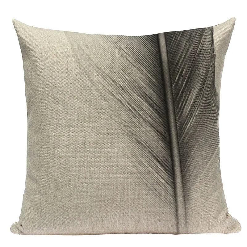 Geometric Meditation Decorative Throw Pillow Cover Axyaa Black White Linen Square Case