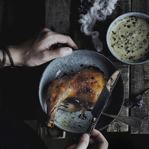 Axya Japanese Style Retro Ceramic Soup Bowl Large Family Salad Tableware