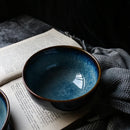 Axya Retro Blue Noodle Salad Bowl Set - Household Restaurant Dinnerware Bowls