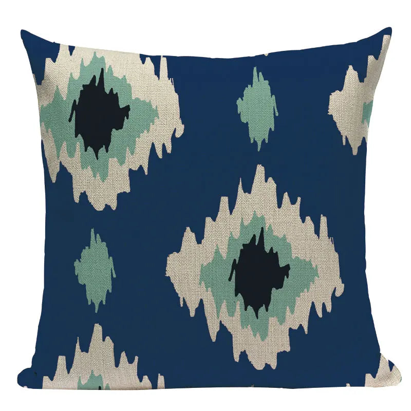 Axyaa Boho Plaid Stripes Pillow Cover 45x45cm Sofa Chair Custom Print Square