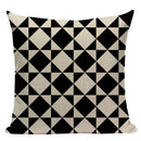 Axyaa Geometric Linen Cushion Cover 45x45cm - High Quality Decor Pillow