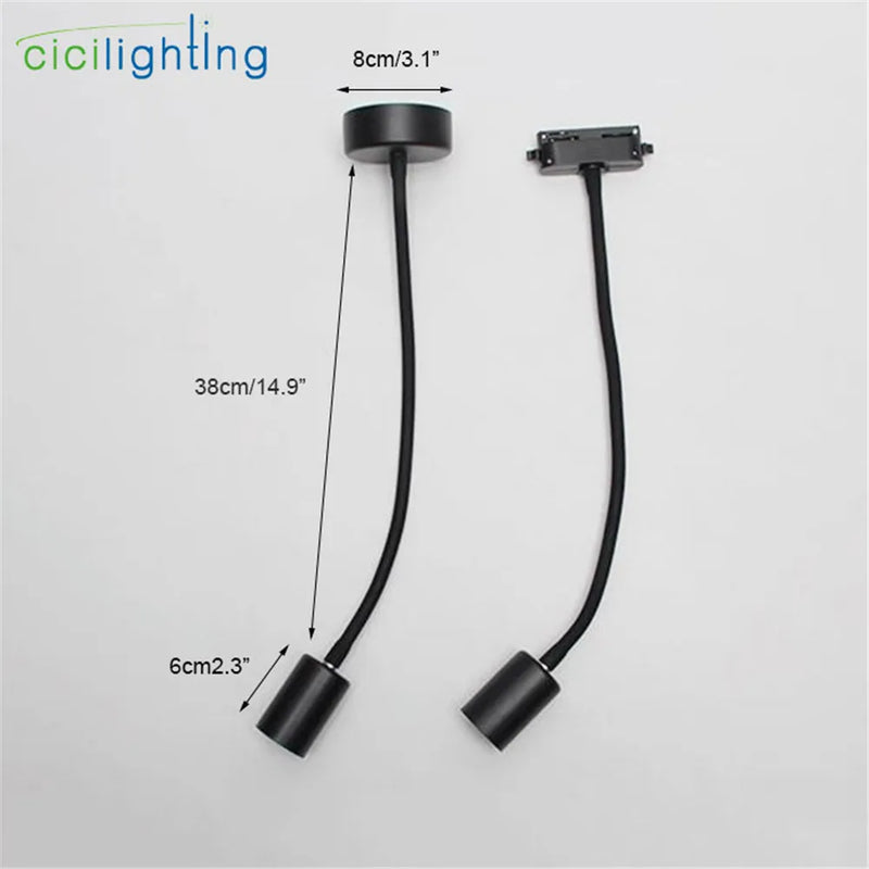 Axyaa Gooseneck Ceiling Light: Adjustable Industrial LED Spot Lamp