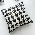 Axyaa Houndstooth Cushion Cover 45x45cm/35x55cm - Durable Canvas for Sofa Bed