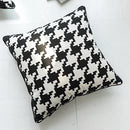 Axyaa Houndstooth Cushion Cover 45x45cm/35x55cm - Durable Canvas for Sofa Bed