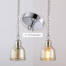 Axyaa Vintage Industrial Loft Pendant Lights with Edison Bulbs and Glass Shades for Dining Room, AC110-240V Indoor Lighting