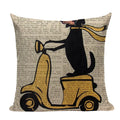 Axyaa Cute Dog Pillow Cases Cartoon Animal Decorative Pillows for Couch