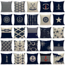 Nautical Anchor Throw Pillow Cover - Axyaa Branded Home Decor Collection