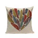 Axyaa Cotton Linen Feather Cushion Cover for Home Decor
