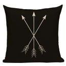 Axyaa Geometric Linen Cushion Cover 45x45cm - High Quality Decor Pillow