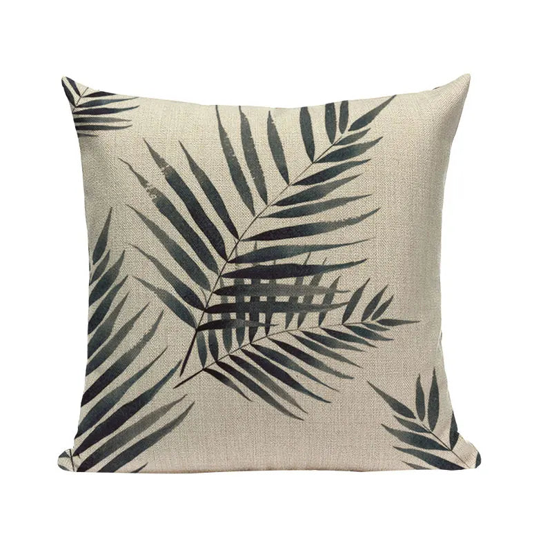 Axyaa Woven Flower Tree Cushion Cover - Black & White Decorative Pillowcase