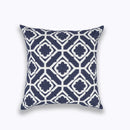 Axyaa Geometric Blue Embroidered Cushion Cover, 45x45cm, Home Decor