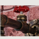 Axyaa Industrial Iron Pipe Wall Lamp for Bedroom, Cafe, and Staircase Lighting Fixtures