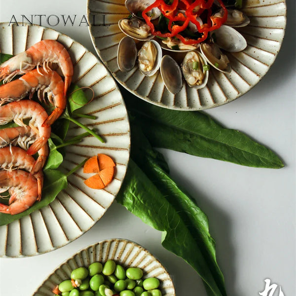 Axya Japanese Stoneware Tableware Set: Bowl, Plate, Soup Bowl, Rice Bowl, Salad Bowl