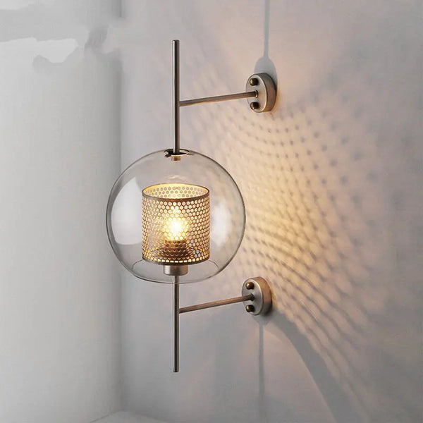 Axyaa Industrial Glass Wall Sconce Lights for Modern Loft Decor