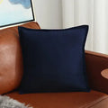 Axyaa Suede Fringed Pillow Case Green Navy Blue Grey Cushion Cover