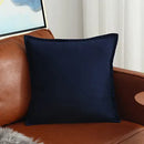 Axyaa Suede Fringed Pillow Case Green Navy Blue Grey Cushion Cover
