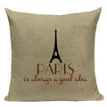 Axyaa London Bridge Paris Eiffel Tower Decorative Printed Throw Pillows