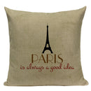 Axyaa London Bridge Paris Eiffel Tower Decorative Printed Throw Pillows