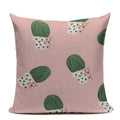 Axyaa Yellow Cactus Watercolor Cushion Cover Farmhouse Decor Pillowcase