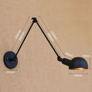 Axyaa Vintage LED Wall Light Swing Arm Wall Lamp Industrial Style