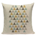 Nordic Geometric Deer Cushion Cover - Axyaa Yellow Heart Throw Pillow Case
