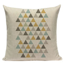 Nordic Geometric Deer Cushion Cover - Axyaa Yellow Heart Throw Pillow Case