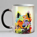 Color Changing Pop Art Dogs Mug, 11oz, Axyaa Brand