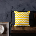 Axyaa Yellow Geometric Embroidered Cushion Cover 45x45cm