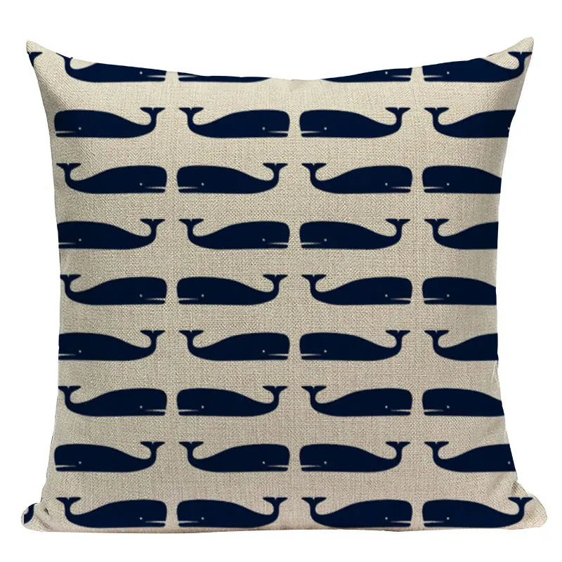 Nautical Anchor Throw Pillow Cover - Axyaa Branded Home Decor Collection