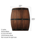 Axyaa Vintage Barrel Wall Lamp with LED for Home and Commercial Spaces