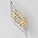 Axyaa Crystal LED Wall Sconce With 2 Lights - Modern Home Lighting