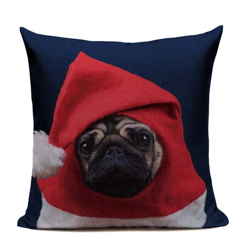 Axyaa Pug Dog Square Cushion Cover 45x45cm Home Decor