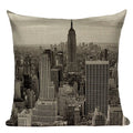 Geometric Meditation Decorative Throw Pillow Cover Axyaa Black White Linen Square Case