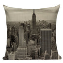 Geometric Meditation Decorative Throw Pillow Cover Axyaa Black White Linen Square Case