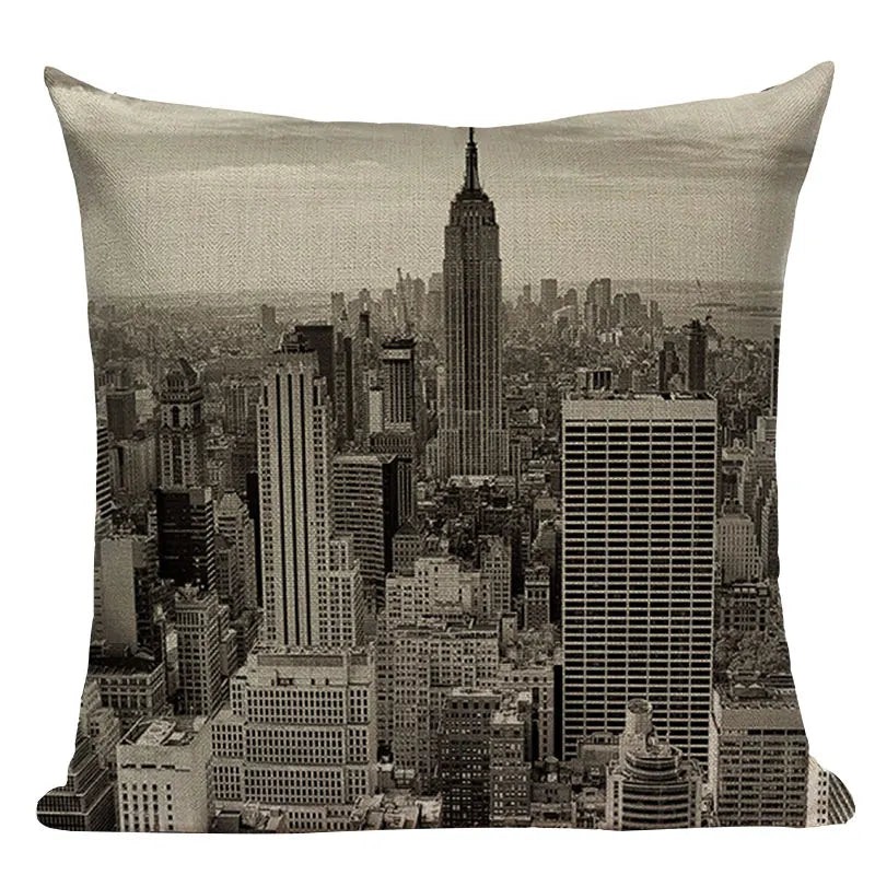 Geometric Meditation Decorative Throw Pillow Cover Axyaa Black White Linen Square Case