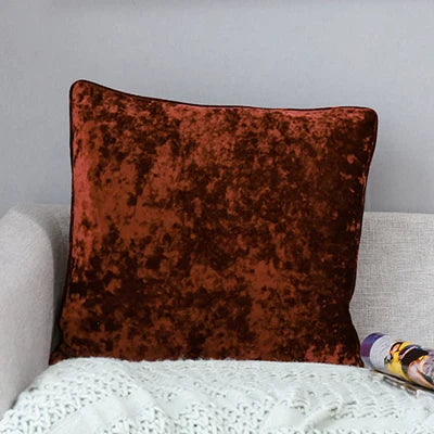 Axyaa Plush Fringed Soft Pillow Cover 50x50cm Solid Cushion for Home Decor