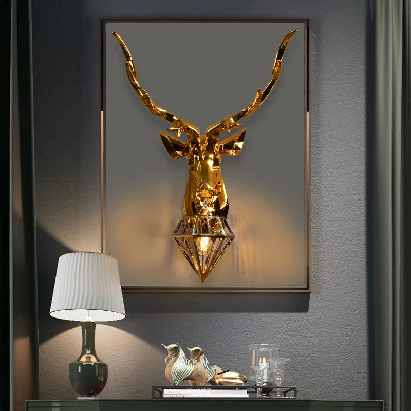 Axyaa Nordic Antler Wall Lamp: Modern Deer Buckhorn Kitchen Wall Lights