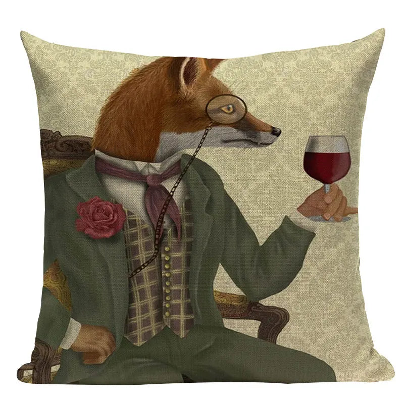 Axyaa Nordic Dog Lion Bunny Home Decor Pillow Case Sofa Cover 45x45cm Square