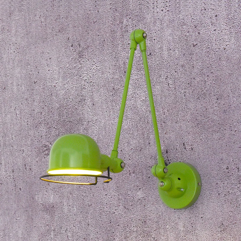 Axyaa Retro Mechanical Arm Wall Lamp - Telescopic, Double-Section, Folding, Creative, Rocker Style