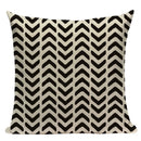 Axyaa Geometric Linen Cushion Cover 45x45cm - High Quality Decor Pillow